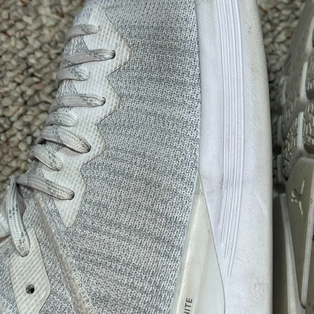 Puma Men's Sneaker Training Shoe Mesh Lace-UP Grey White Size 11